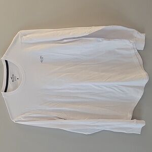 Hollister white long-sleeved tee soft cotton mens small